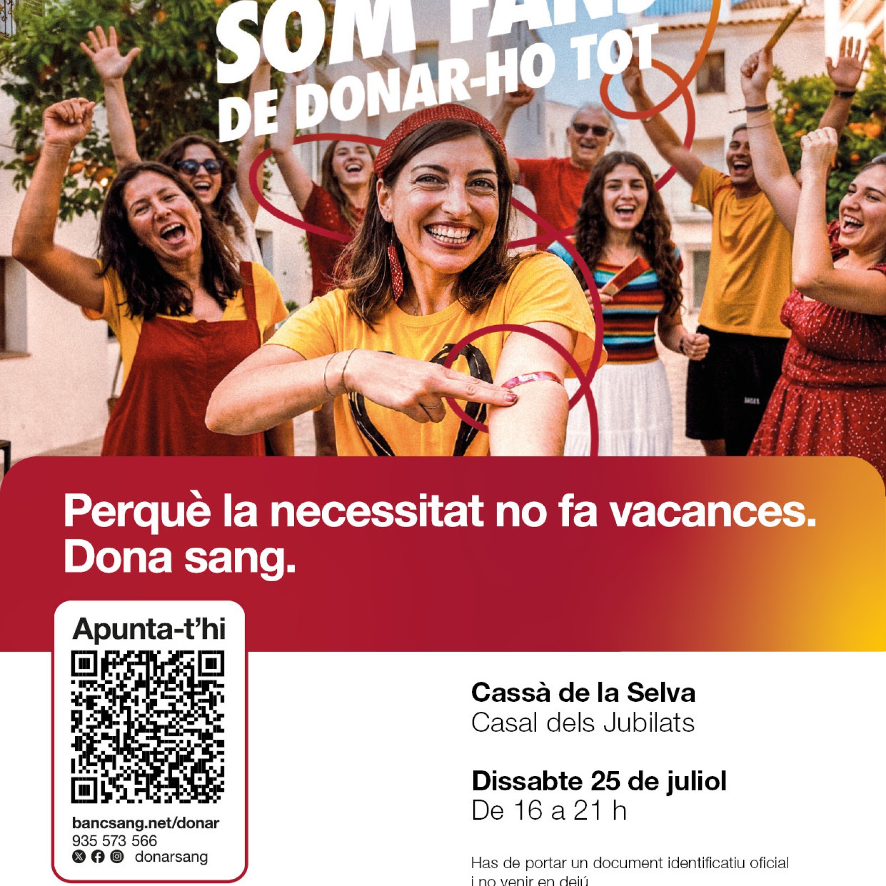 Crida a donar sang durant l'estiu