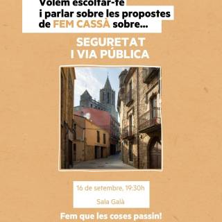 La seguretat i la via pública centraran les properes assemblees de Fem Cassà
